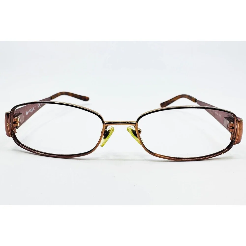 Vogue Eyeglasses Womens Brown VO 3745-B 811 Animal Print Crystals 51-16-135